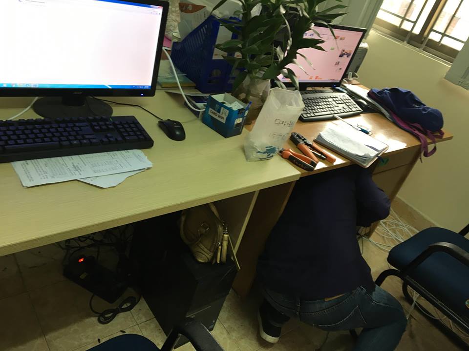Thi công mạng Lan ở văn phòng Nam Thái tại Hàm Nghi