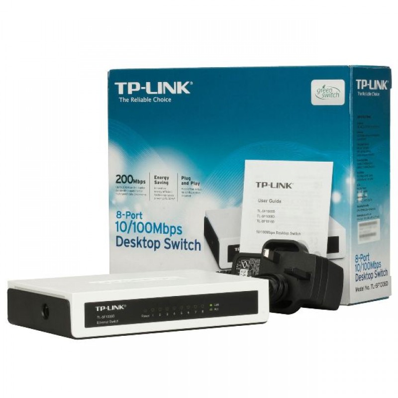 TP-Link SF1008D- 8 cổng (10/100Mbps)